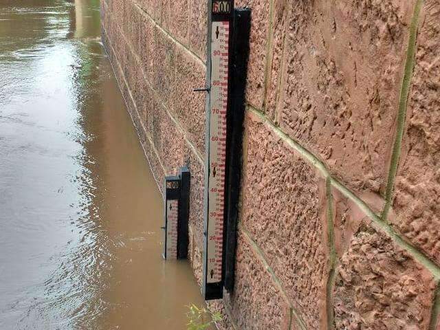 Chuva d&aacute; tr&eacute;gua, mas n&iacute;vel do Rio Aquidauana atinge quase 7 metros 