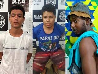 João Vitor (à esquerda), Vagner (centro) e Thales foram presos nesta semana em Dourados (Foto: Divulgação)