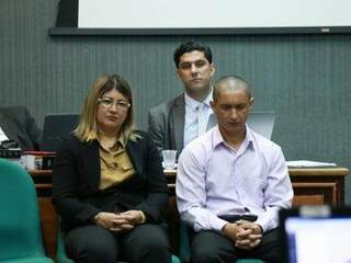 Sueili e Samuel foram inocentados nesta tarde (Foto: Henrique Kawaminami)