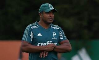 Técnico Roger Machado comanda o último treino do Palmeiras (Foto: Cesar Greco/Ag Palmeiras/Divulgação)