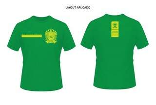 Camiseta do uniforme escolas será  verde (Foto: Reprodução)