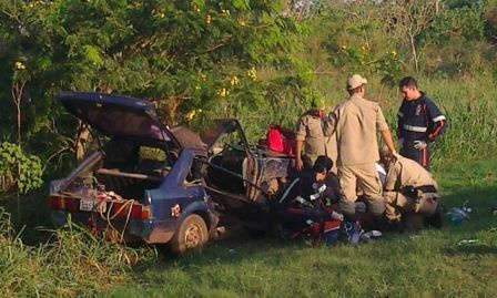  Acidente mata um e deixa cinco feridos no munic&iacute;pio de Corumb&aacute;