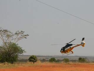 Helicóptero da PRF na operação deflagrada na manhã de hoje. 9Foto: divulgação) 