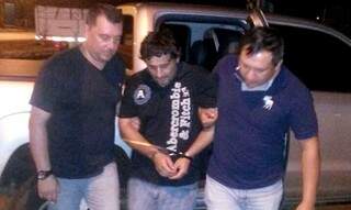 Neneco foi preso em Caarapó e transferido para a delegacia da PF em Campo Grande (Foto: Reprodução)