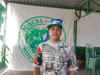 Micael Cardoso é um dos torcedores apaixonados pela Mancha Verde. (Foto: Anahi Gurgel)