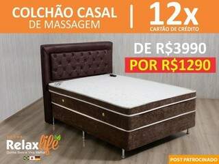 Plant&atilde;o de 48h baixa pre&ccedil;o do colch&atilde;o de massagem de R$3.990 para R$1.299