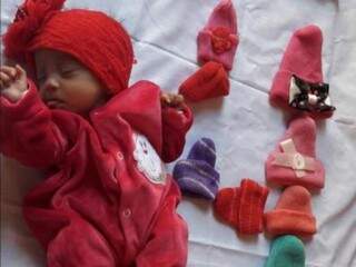No primeiro mesversário em casa, mãe de Zhayra pode escolher a roupa da filho (Foto: Arquivo Pessoal)
