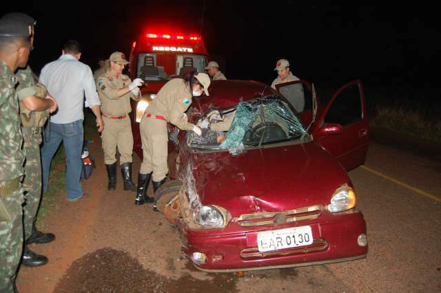  Acidente causa morte e deixa uma v&iacute;tima em estado grave na MS-157