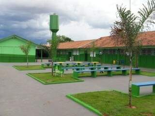 Escola Aracy Eudociack foi reformada usando mão de obra de 25 detentos. (Foto: TJMS/Divulgação)