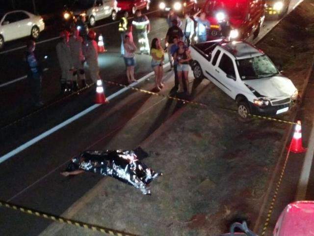 Ciclista morre atropelada por picape na BR-163