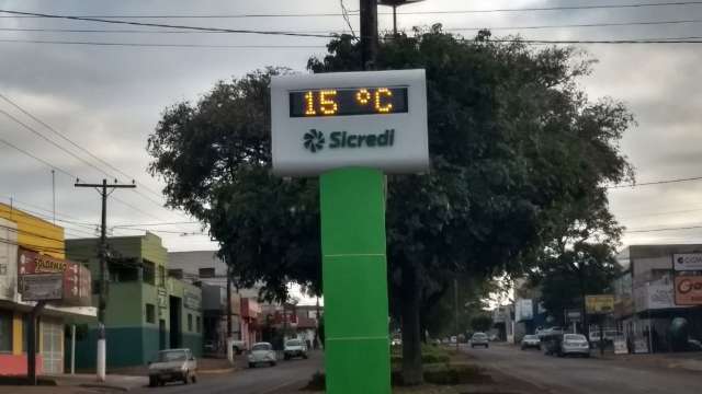 Frente fria derruba temperatura a 12&ordm;C em cidades de Mato Grosso do Sul