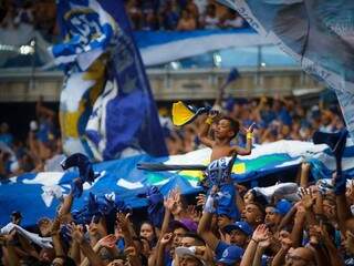 Nação Azul, torcida do Cruzeiro; clube mineiro recebe o Grêmio na abertura do Brasileirão-2018. (Foto: Vinnicius Silva/Cruzeiro F.C.)