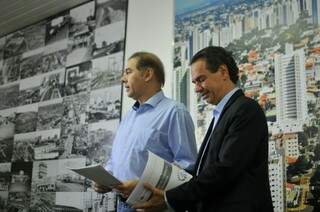 Alcides Bernal e Marquinhos Trad em encontro após resultado das eleições. (Foto: Arquivo)