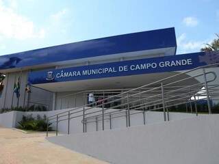 Fachada da Câmara Municipal de Campo Grande. (Foto: Marcos Ermínio/Arquivo).
