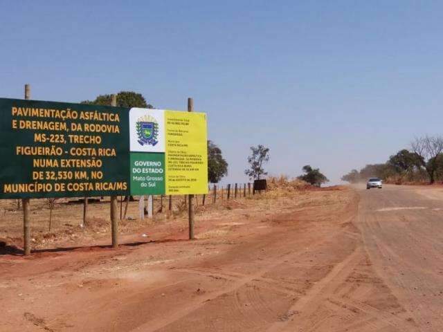 Governo autoriza obra de asfalto de R$ 43 milh&otilde;es na MS-223