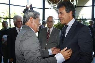 Beto Richa esteve hoje com governador André Puccinelli em reunião do Codesul (Foto: Cleber Gellio)