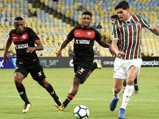 Jogada do jogo deste noite entre Fluminense e Vitória. (Foto: Fluminense FC) 