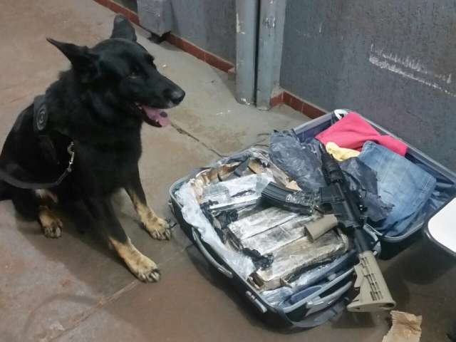 Fuzil &#039;especial&#039; e carga de maconha s&atilde;o apreendidos em aeroporto