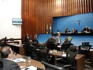 Sessão na Assembleia Legislativa de MS. (Foto: Roberto Higa/ALMS).