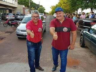 Candidatos únicos a prefeito e vice, Paulo César Franjotti e Gabriel Klasmann (Foto: Reprodução/Facebook)