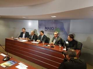 Governador Reinaldo, compõe a mesa durante apresentação de resultados do Fapefe, nesta tarde. (Foto: Anahi Gurgel)
