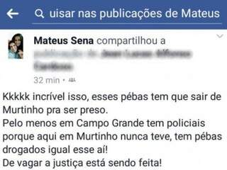 Jovem chama PMs de &#039;p&eacute;bas drogados&#039; e revolta agentes em cidade do interior