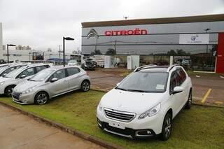 Carros da Peugeot já podem ser vistos na concessionária Citroën. (Foto: Gerson Walber)