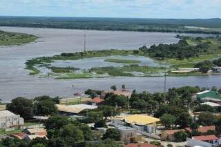 Rio Paraguai deve alcançar cerca de 5,5 metros no município de Ladário, 5,4 metros em Porto Esperança e 4,6 metros em Forte Coimbra (Foto: Divulgação/Ecoa)