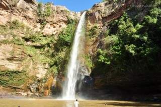Cachoeira do Rio do Peixe é recanto pertinho de Campo Grande (Foto: Larissa Pulchério)