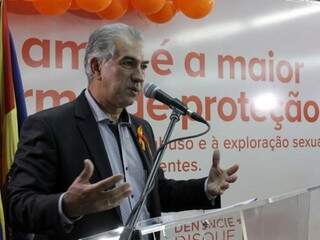 Governador Reinaldo Azambuja (PSDB) lançou campanha Maio Laranja (Foto:Chico Ribeiro - Assessoria)