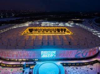 Arena de Rostov, palco da estreia do Brasil no dia 17 de junho, contra a Suíça, às 21h, 13h no horário de Mato Grosso do Sul (Foto: Divulgação)