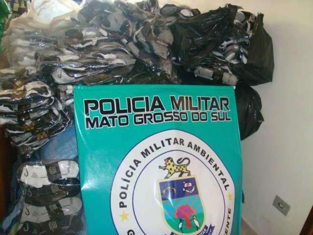  PMA apreende 170 quilos de meias contrabandeadas da Bol&iacute;via 