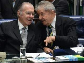 Sarney ao lado de Lula (Foto: Reprodução / Agência Brasil)