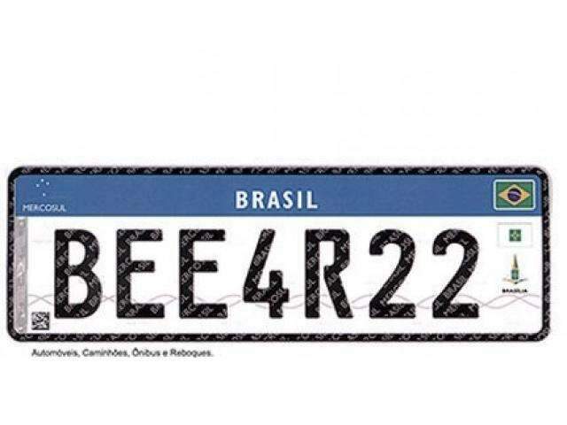 Novo modelo de placas de ve&iacute;culos come&ccedil;a a valer em 1&ordm; de setembro