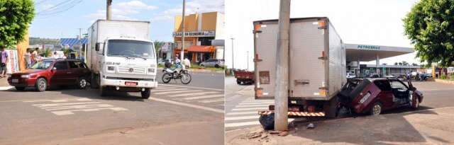  Caminh&atilde;o desgovernado atinge carro em Costa Rica