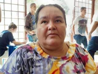 Marina Gonçalves Bernal foi até mutirão em busca de emprego como cozinheira ou cuidadora (Foto: Ronie Cruz)