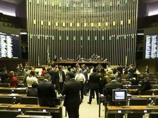 Sessão da Câmara desta quarta-feira. (Foto:Marcelo Camargo/Agência Brasi)