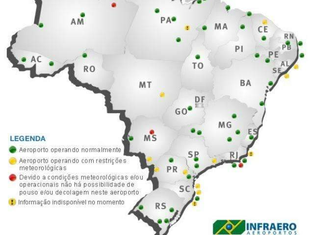 Neblina fecha aeroporto de Campo Grande para pouso e decolagens