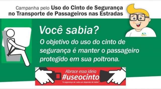 Campanha chama aten&ccedil;&atilde;o no Carnaval para import&acirc;ncia de cinto dentro de &ocirc;nibus
