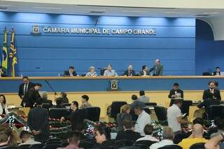 Vereadores durante sessão na Câmara Municipal de Campo Grande (Foto: Divulgação/CMCG/Arquivo)
