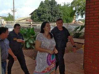 Denize Portolann, no dia em que foi presa, em 31 de outubro do ano passado (Foto: Adilson Domingos/Arquivo)