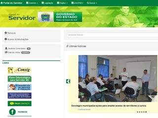 Página do Portal do Servidor, por onde funcionário público estadual pode pedir simulação financeira e fazer adesão ao PDV (Foto: Reprodução)