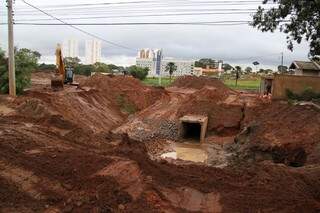 Obras de drenagem prometem acabar com problema de enchente na região (Foto: divulgação)
