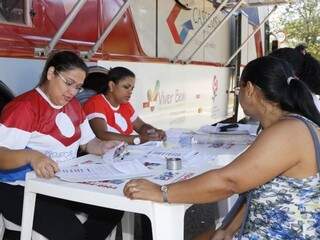 Moradoras puderam realizar exames médicos gratuitos na sede da OAB MS (Foto Divulgação\ OAB MS)