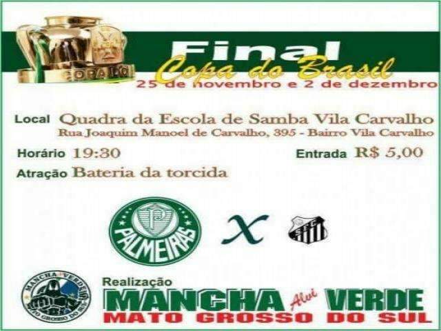 Santistas e palmeirenses da Capital v&atilde;o ver decis&atilde;o em bares e escola de samba