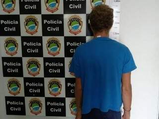 Maisson Solano Ramos Franca, de 21 anos, já preso na delegacia. (Foto: Divulgação/PolíciaCivil)