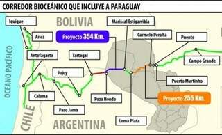Governo paraguaio anunciou dois projetos rodoviários para implementar a rota bioceânica. (Foto: Reprodução)