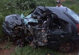 Advogado estava em Fiat Palio que colidiu com uma camionete na rodovia SP-294. (Foto: Bastidores da Notícia Dracena)