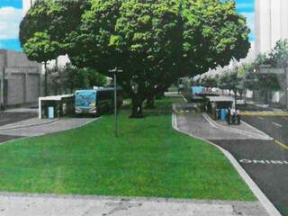 Projeção da avenida Afonso Pena com corredor de ônibus. (Foto: Reprodução)