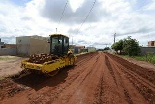 Obras de pavimentação e drenagem na região do Seminário, tem como objetivo diminuir inundações (Foto: Divulgação - Assessoria)